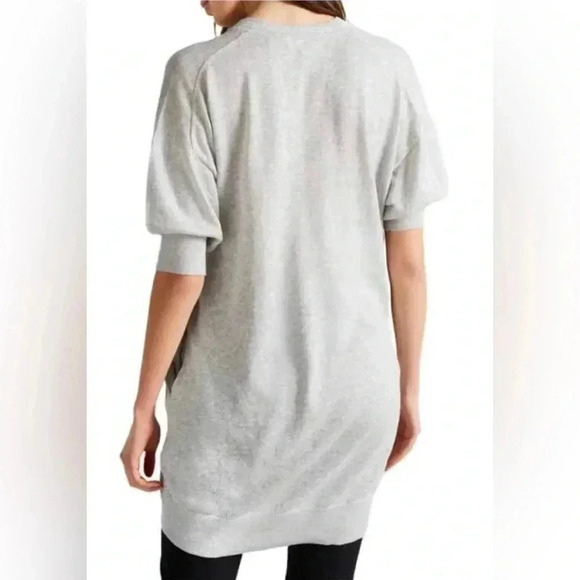 Ted Baker Inula V Neck Sleeve  Detailed Knit Grey Dress Size 3 (medium) - Picture 2 of 13